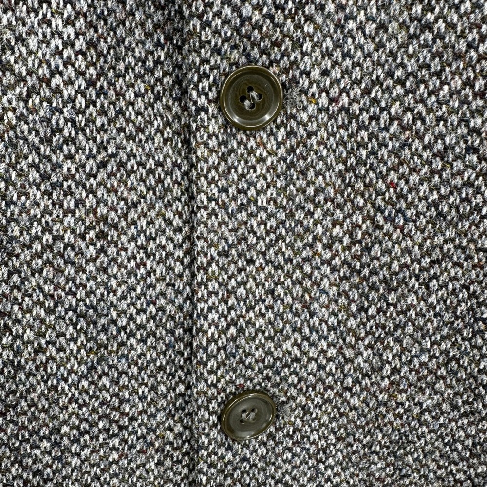 Gurteen Harris Tweed Blazer Mens 38L Grey Green Wool Sport Coat Handwoven Luxury - Picture 6 of 11